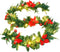 vidaXL - Kerstslinger - met - LED-lampjes - 2,7 - m - PVC - groen