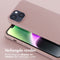 Selencia Hoesje Geschikt voor iPhone 14 Hoesje Met Koord - Selencia Siliconen hoesje met afneembaar koord - roze