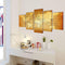 vidaXL - Canvas - muurdruk - print - set - wereldkaart - 100 - x - 50 - cm