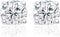 Silventi 921166003 Zilveren Oorstekers Rond 3mm Wit zirkonia Rhodium