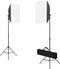 vidaXL - Fotostudioset - met - softboxlampen, - achtergrond - en - reflector