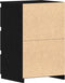 vidaXL - Nachtkastje - Zwart - Eiken - 40x35x62,5 - cm - Geengineerd - Hout