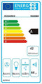 Decoratieve kap rosières rdx6mx - l 60 cm - roestvrij staal - 66 dB - 4 snelheden - Klasse A - LED -verlichting