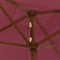 vidaXL - Parasol - met - houten - paal - 198x198x231 - cm - bordeauxrood