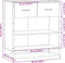 vidaXL - Dressoir - 68x35x76 - cm - bewerkt - hout - sonoma - eikenkleurig
