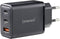 Intenso W65ACC - USB-oplader 65 W - 1x USB-A 2x USB-C - Zwart