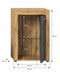 Furnilux Jam - Vitrinekast - Deels open deels dichte kast - Grijs melamine Wotan Eiken - 35x60x86cm