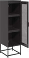 vidaXL - Hoge - kast - 36x39x123 - cm - koudgewalst - staal - zwart