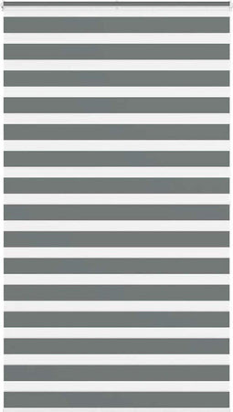 vidaXL - Zebra - rolgordijn - 135x200 - cm - stofbreedte - 130,9 - cm - donkergrijs