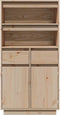 vidaXL - Hoge - kast - 60x40x116,5 - cm - massief - grenenhout