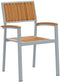 vidaXL - Tuinstoelen - 4 - stuks - Stapelbaar - Grijs - Massief - Acaciahout - en - Metaal