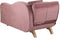 MERI - Chaise longue - Roze - Linkerzijde - Fluweel