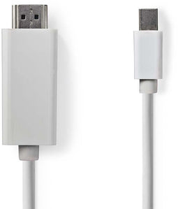 Nedis CCGP37600WT20 - Mini DisplayPort naar HDMI Kabel - 2 m - Wit