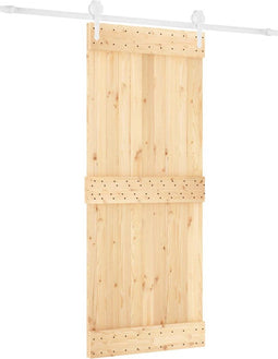 vidaXL - Schuifdeur - met - beslag - 85x210 - cm - massief - grenenhout