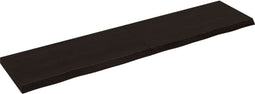 vidaXL - Wandschap - behandeld - massief - eikenhout - donkerbruin