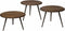 RENEW Turi table set (3) - 54x54/45/40/35 - recl. teak w-grey