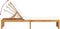 vidaXL - Ligbed - met - Kussen - 200x55x30 - cm - Massief - Acaciahout