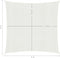 vidaXL - Zonnezeil - 160 - g/m² - 6x6 - m - HDPE - wit
