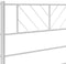vidaXL - Hoofdbord - 100 - cm - metaal - wit