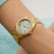 Guess Watches MINI LUNA GW0841L5 - Polshorloge - Goudkleurig - Lichtblauwe wijzerplaat met kristallen