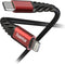 Hama Extreme Oplaadkabel - Datakabel - USB-C naar Lightning - USB-C Mannelijk - Zwart - Geschikt voor Smartphone en Tablet - Rood