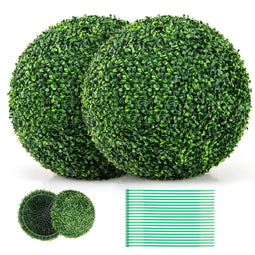 Coast Buxusbol - Kunstplant - 50 cm - Levendig groen - (2 stuks)