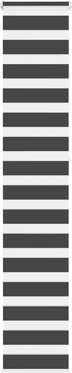 vidaXL - Zebra - rolgordijn - 40x230 - cm - stofbreedte - 35,9 - cm - zwart