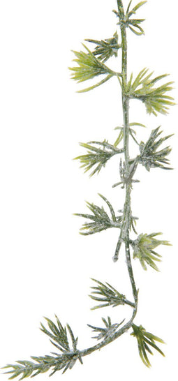 J-Line decoratie Tak Hangend - kunststof - groen - 12 stuks