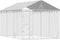 vidaXL - Hondenkennel - met - dak - 3x4,5x2,5 - m - gegalvaniseerd - staal - zilver