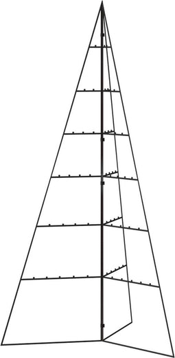 vidaXL - Kerstdecoratie - kerstboom - 140 - cm - metaal - zwart