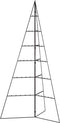 vidaXL - Kerstdecoratie - kerstboom - 140 - cm - metaal - zwart