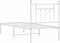 vidaXL - Bedframe - met - hoofdbord - zonder - matras - metaal - wit - 75x190 - cm