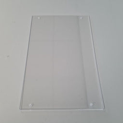 Acryl U-houder A3 met 4 gaten vertikaal