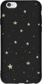 Hoesje Siliconen Geschikt voor iPhone 6s / 6 - Design Backcover Color - Meerkleurig / Gold Stars Black