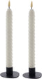 Swirl ivoor LED dinerkaars 24,5 cm - pak van 2