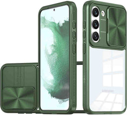 imoshion Hoesje Geschikt voor Samsung Galaxy S23 Hoesje - imoshion Camslider Backcover - Donkergroen
