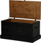 vidaXL - Opbergkist - HALDEN - zwart - 91x48x47 - cm - massief - grenenhout