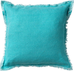 Dutch Decor BURTO - Kussenhoes van gewassen katoen Antigua Sand 60x60 cm - blauw - met rits