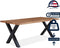 Feel Home - 240x100 Eettafel - Massief Boomstamblad Eiken - 5 cm dik - X Frame