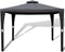 vidaXL - Prieel - met - dak - 3x3 - m - donkergrijs