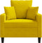 Fauteuil 60 cm fluweel geel