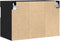 vidaXL - TV - Wandkast - met - LED-verlichting - Zwart - Eiken - 60x30x40 - cm