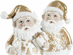 Kerstversiering DKD Home Decor Hars Kerstman (8 x 6 x 13,5 cm) (2 Stuks)