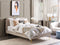 FLAYAT - Tweepersoonsbed - Lichtbeige - 140 x 200 cm - Fluweel