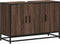 vidaXL - Wastafelkast - 90x33x60 - cm - bewerkt - hout - bruin - eikenkleurig