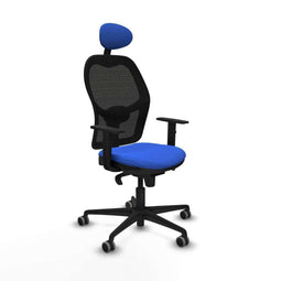 Jorquera Piqueras y Crespo 1D036G1 - Bureaustoel met hoofdsteun - Verstelbare hoogte - Blauw