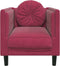 vidaXL Fauteuil met kussen fluweel wijnrood