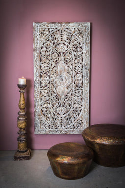 PTMD Fedor Rechthoekig Wandpaneel - 92 x 7 x 186 cm - Hout - Naturel