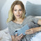 Selencia Samsung Galaxy S21 - Bookcase Echt Leer - 3 Pasjeshouder - Lichtblauw