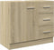 vidaXL - Wastafelkast - 63x30x54 - cm - bewerkt - hout - sonoma - eikenkleurig